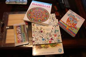 lot 496 image: Assortment of Coloring Books with Pencils and Drawing Paper