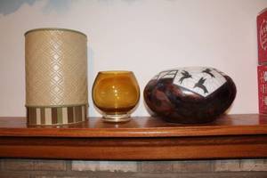 lot 497 image: Set of 3 Decorative Vases with Unique Designs