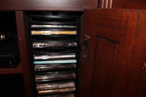 lot 504 image: Collection of Music CDs in Wooden Cabinet