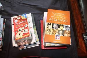lot 508 image: Collection of Books Including Baseball Almanac and Cookbooks