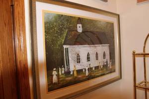 lot 545 image: Framed Artwork of Historic Church Scene