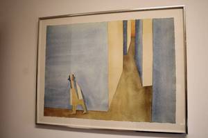 lot 556 image: Framed Abstract Watercolor Artwork by Signed Artist