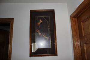 lot 582 image: Framed Artwork with Floral Design