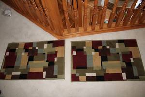 lot 624 image: Pair of Abstract Patterned Area Rugs