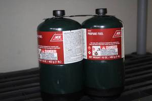 lot 636 image: Set of 2 Ace Propane Fuel Cylinders 16 oz Each