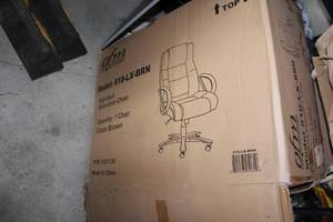 lot 654 image: OFM High-Back Executive Chair in Brown