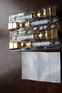 lot 660 image: Set of 4 Bethlehem Lights Adjustable Window Candles, Battery Operated