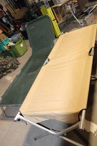 lot 10 image: Set of 2 Folding Camping Cots