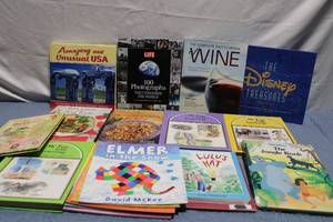 lot 59 image: Collection of 19 Assorted Books Including Cookbooks and Childrens Literature