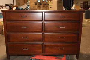 lot 102 image: Large Wooden Chest of Drawers with Eight Drawers