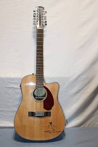 lot A-106 image: Fender 12-String Acoustic Guitar with Signature and Electronics