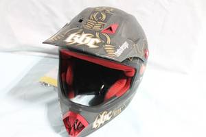 lot 108 image: KBC Motodesign Skull Graphics Helmet with Red Interior