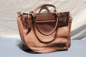 lot A-122 image: JustFab Brown Tote Bag with Adjustable Strap
