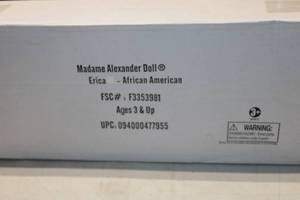 lot 155 image: Madame Alexander Doll Erica African American with Certificate of Authenticity