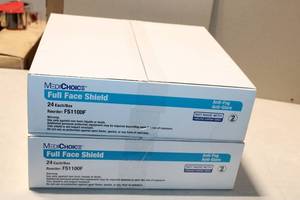 lot 165 image: Boxes of Medichoice Full Face Shields, 48 Shields Total