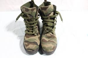 lot 172 image: Pair of Camouflage Military Style Lace-Up Boots