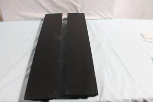 lot 179 image: Set of 2 Black Wall-Mounted Display Shelves