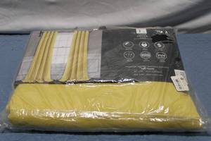 lot 186 image: Lush Dcor Yellow Blackout Insulated Window Curtains - Two Panels