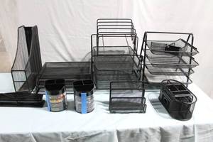 lot 201 image: Collection of Office Desk Organizers and Accessories