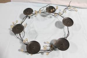 lot 217 image: Decorative Metal Circular Candle Holder with 6 Plates