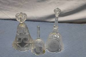lot 230 image: Set of 3 Crystal Decorative Bells