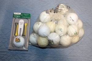 lot 266 image: Set of 24 Mixed Golf Balls with Bonus Tee Pack