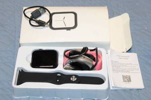 lot 279 image: Smart Watch Bundle with Pink and Black Bands