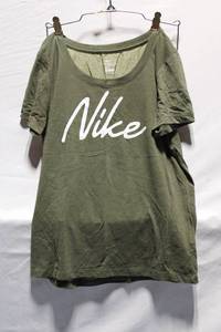 lot 290 image: Nike Dri-FIT Olive Green Womens T-Shirt - Size Medium