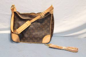 lot 295 image: Authentic Louis Vuitton Monogram Canvas Handbag with Strap