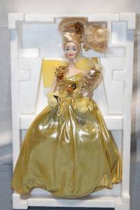 lot 308 image: Limited Edition Gold Dress Collector Barbie Doll