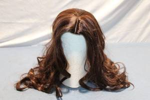 lot 310 image: Curly Brunette Synthetic Hair Wig