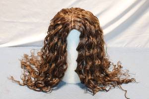 lot 314 image: Curly Brown Synthetic Hair Wig with Cap