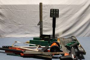 lot 342 image: Mixed Lot of Hand Tools Including Hammers and Hacksaw