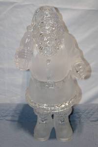 lot 351 image: Clear Acrylic Santa Claus Figure with Sack, 13 Inch