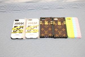 lot 449 image: Collection of 5 Assorted iPhone 7 Cases Including Off-White and Louis Vuitton Styles