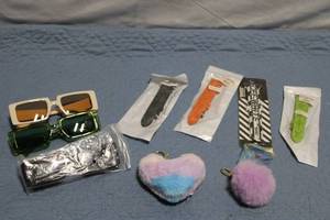 lot 457 image: Collection of Fashion Accessories Featuring Sunglasses and Apple Watch Bands