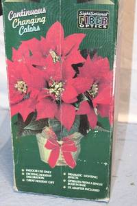 lot 495 image: Fiber Optic Poinsettia with Continuous Changing Colors