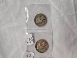 1947-S1962-D Silver Quarters