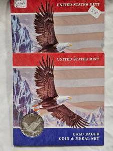 US Mint Bald Eagle Coin and Medal Set