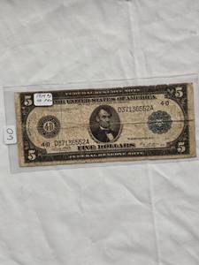 1914 $5 4D FRN