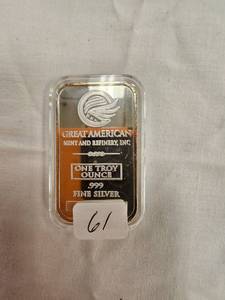1 Troy oz Silver Bar