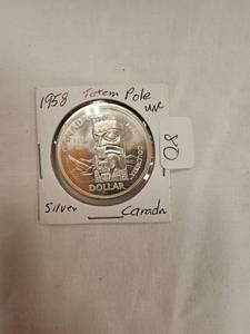Totem Pole Canadian Silver Dollar