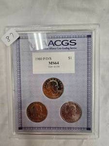 1980 P,D,S- Susan B. Anthony  MS64