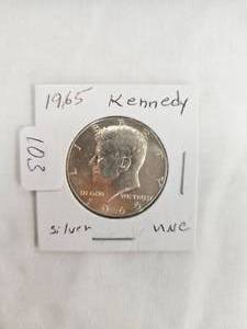 1965 Kennedy Silver Half Dollar, UNC