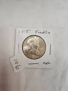 1955 Franklin Half Dollar, UNC