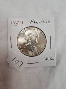 1954 Franklin Half Dollar, UNC