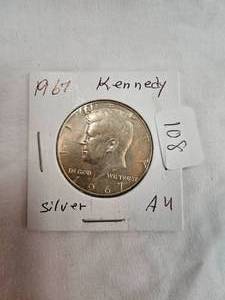 1967 Kennedy Silver Half Dollar, AU