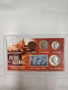 Pearl Harbor Commemorative Coin & Stamp Set