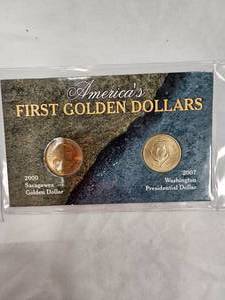 2004-2005 Sacajawea Golden Set and Americas First Golden Dollars
