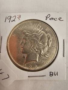 1923 Peace Dollar, BU